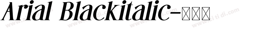Arial Blackitalic字体转换